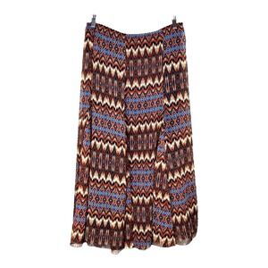 Ruby Rd Women's Maxi Skirt 8 Multicolor Lined Elastic Waist Hippie Boho Festival